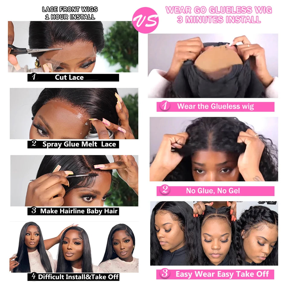 HD Transparent Glueless Lace Wigs Kinky Curly