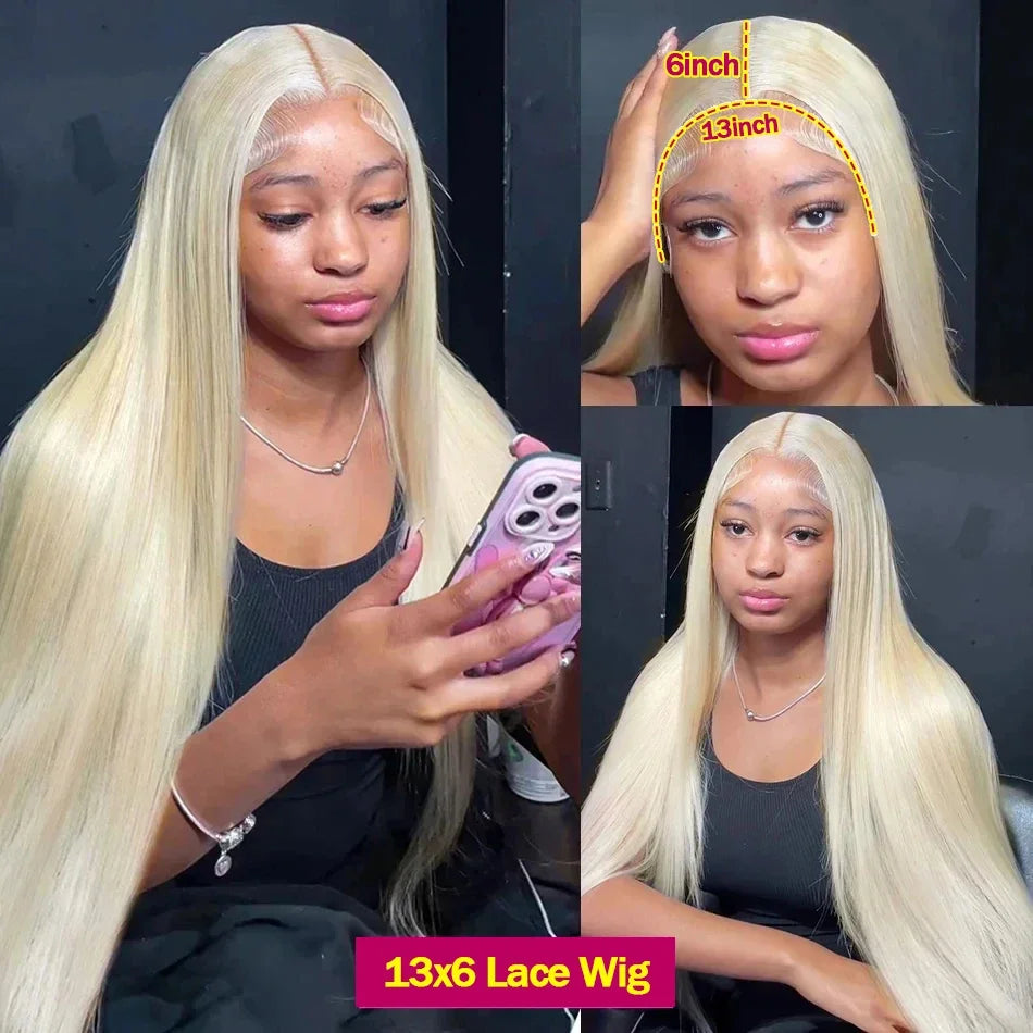 13X6 Straight HD BlondeLace Frontal Wig