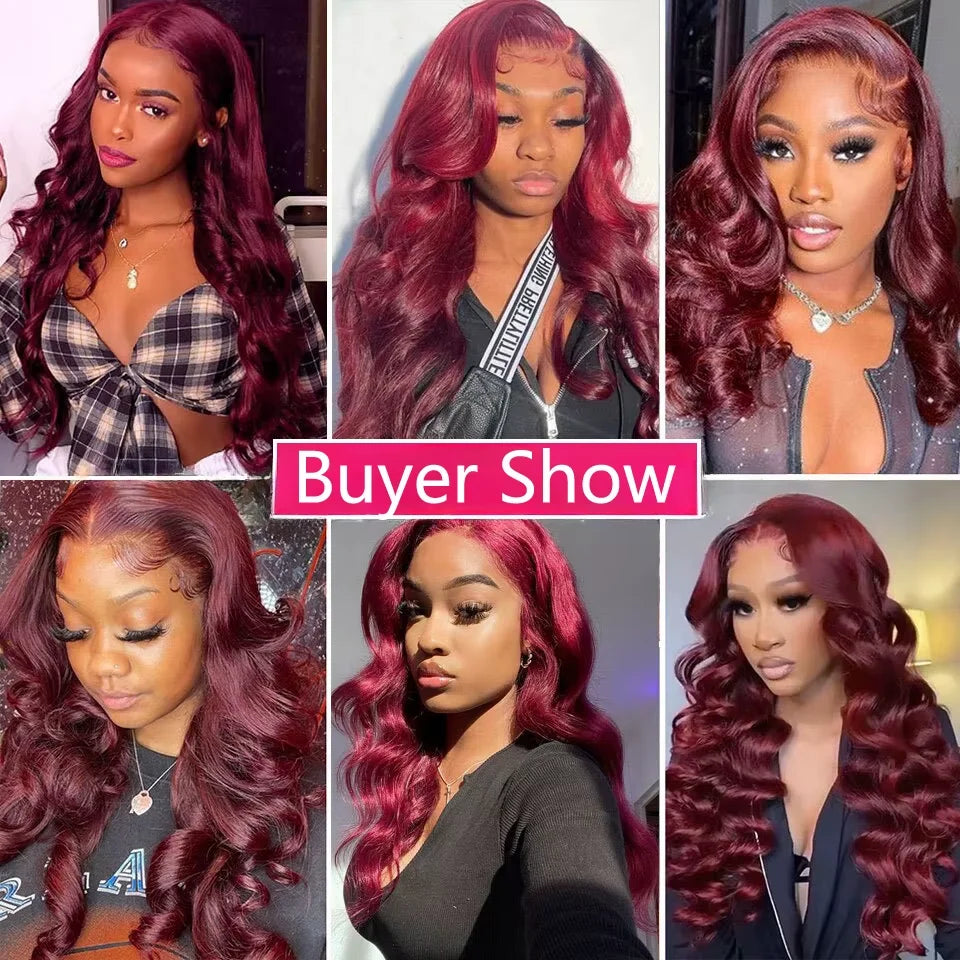 Raw Red Brown Deep Wave Hair Bundles