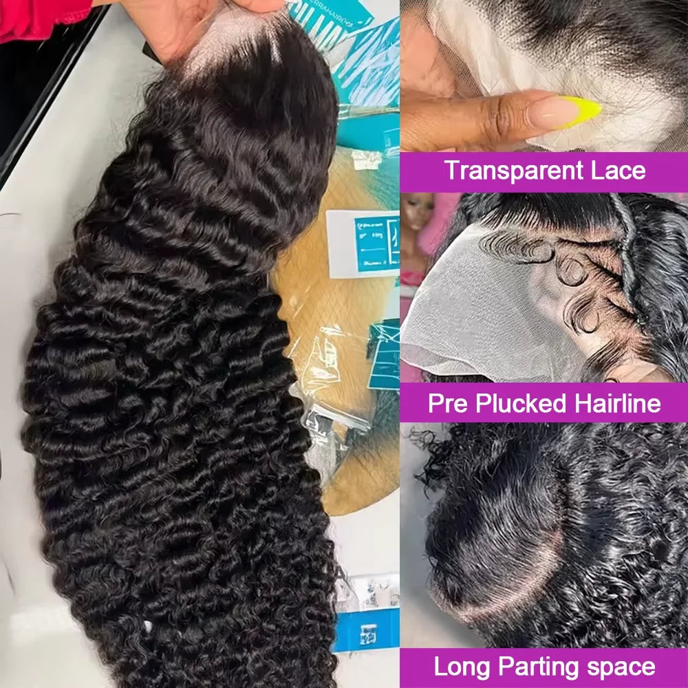 13x6 Water Wave Curly Human Hair Wig