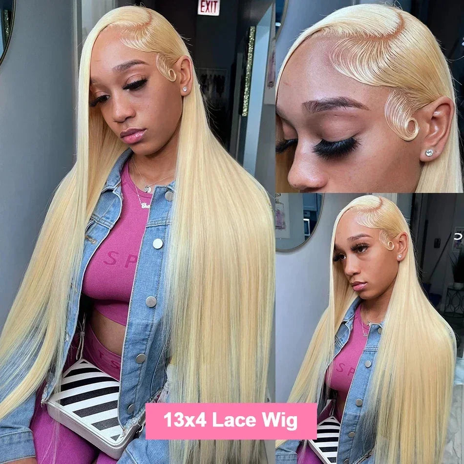 13X6 Straight HD BlondeLace Frontal Wig