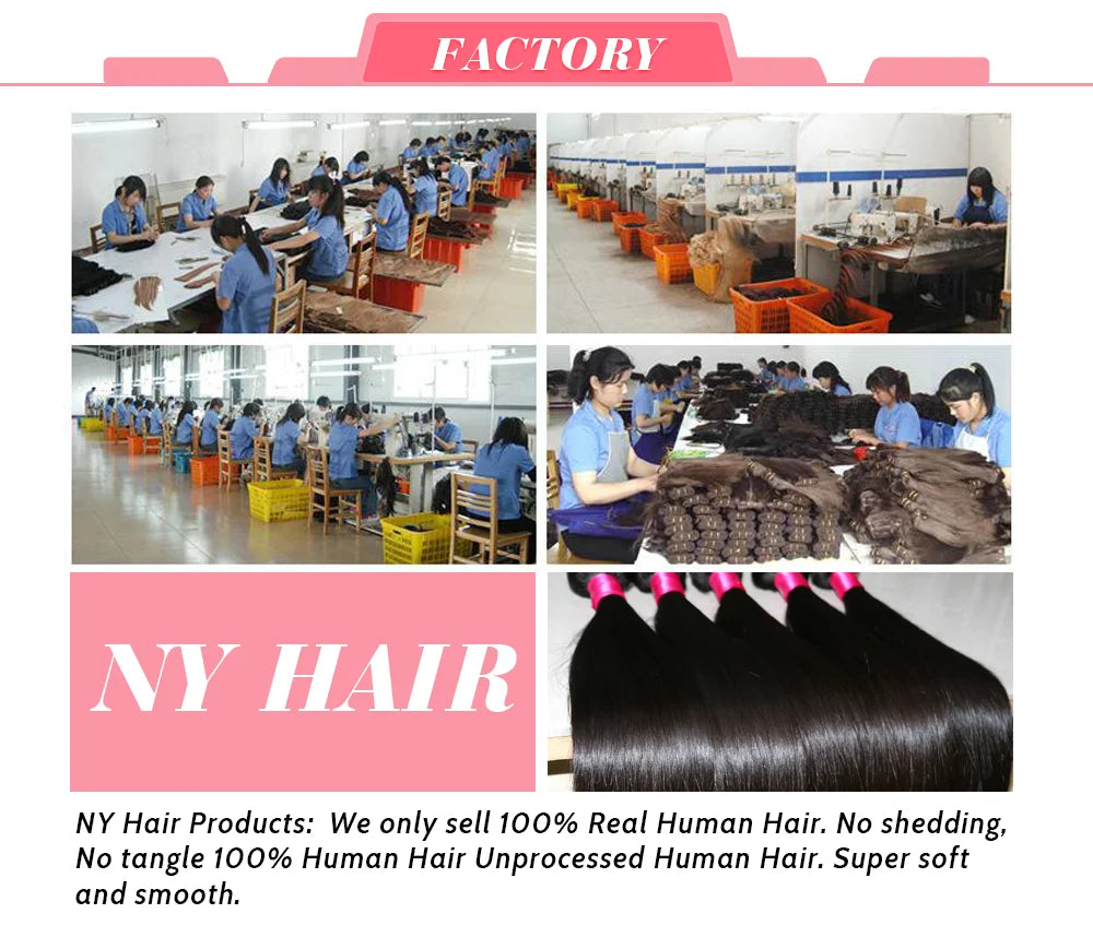 Raw Human Hair Bundles with Closure