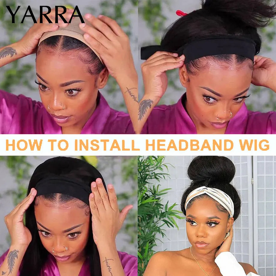 Afro Kinky Curly Human Hair With Headband