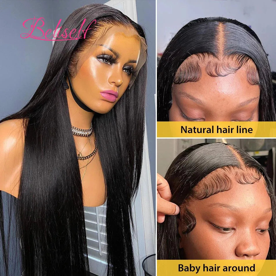 Lace Front Bone Straight Frontal Wig