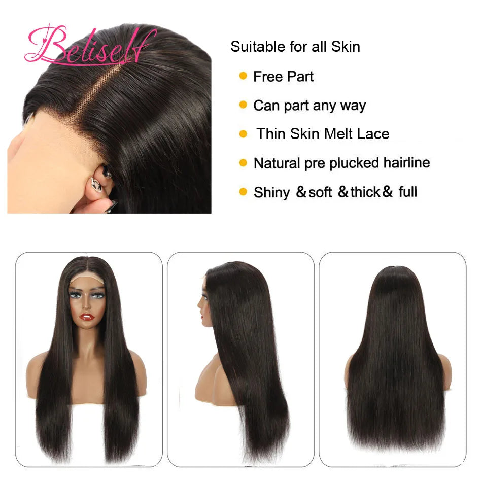 Lace Front Bone Straight Frontal Wig
