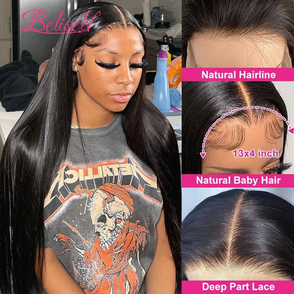 Lace Front Bone Straight Frontal Wig