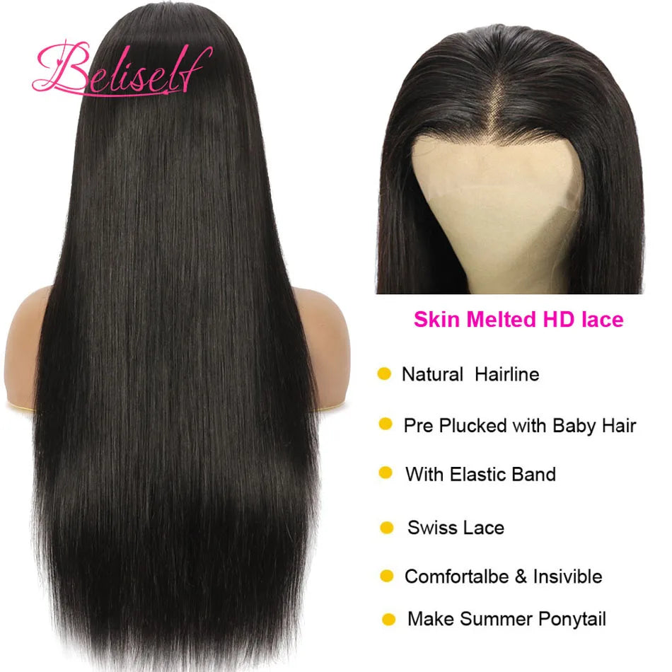 Lace Front Bone Straight Frontal Wig