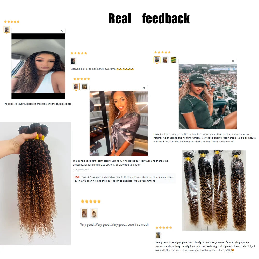 12A Kinky Curly human Hair Bundles