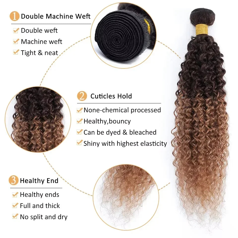 12A Kinky Curly human Hair Bundles