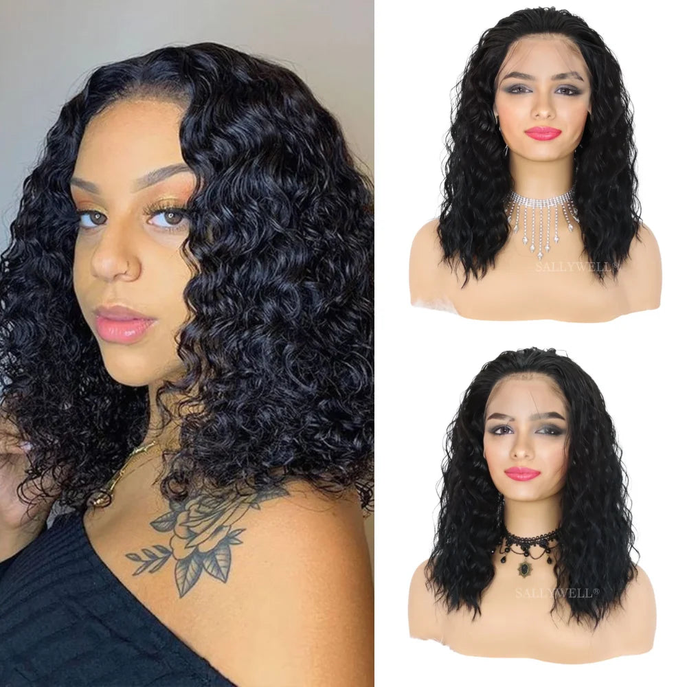 Deep Curly Short glueless Bob Wig