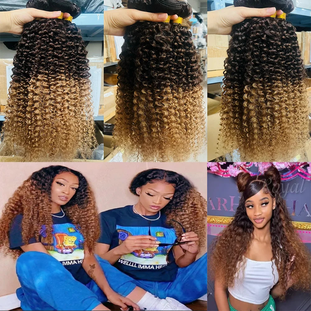 12A Kinky Curly human Hair Bundles