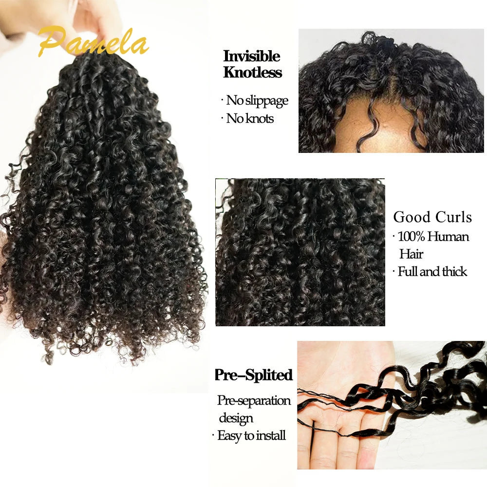Afro Kinky Burmese Curly Crochet Human Hair