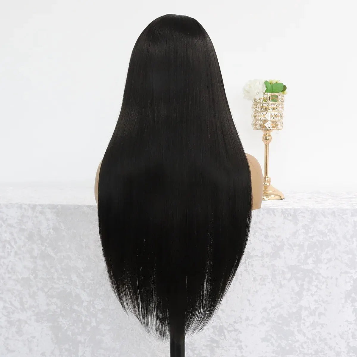 Bone Straight Glueless HD Lace Front Wig