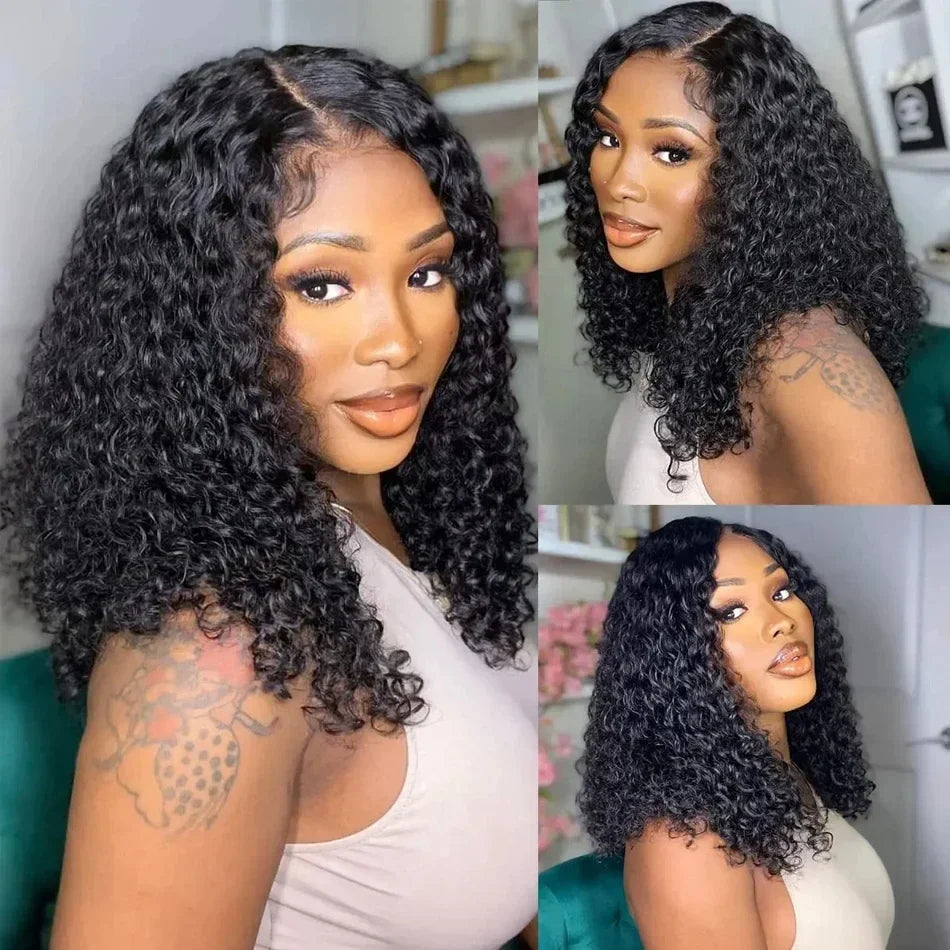 Brazilian Curly Short Lace Frontal Wigs