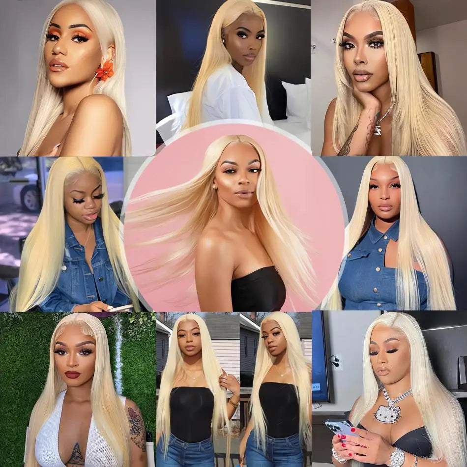 13X6 Straight HD BlondeLace Frontal Wig