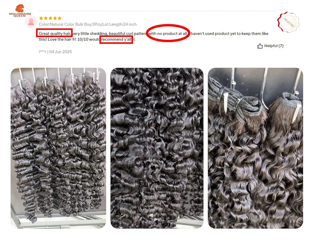 Burmese Raw Curly Hair Bundles