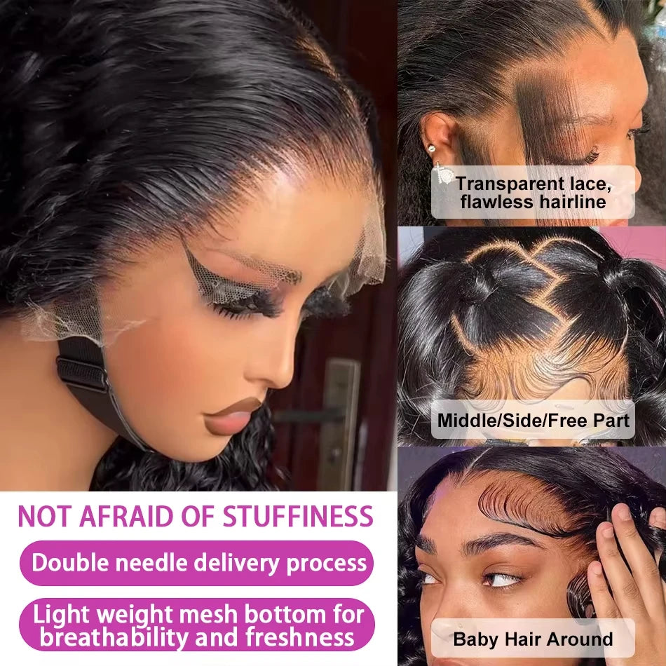 30 40Inch  13x6 HD Lace Frontal Curly Wig