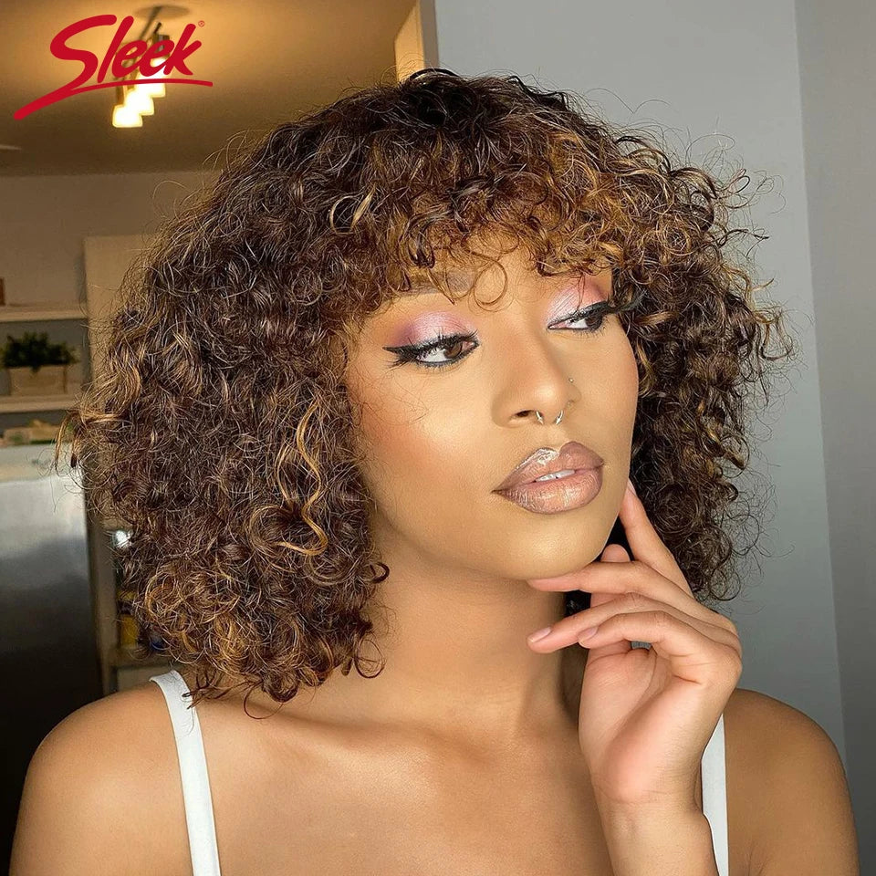 Jerry Curly Short Bob Human Hair Wigs
