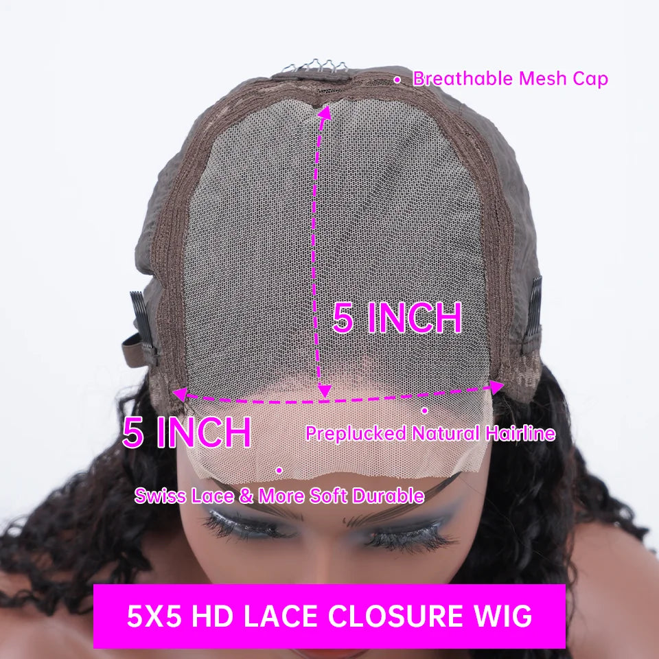 30 Inch Chocolate Brown Curly Lace Front Human Hair
