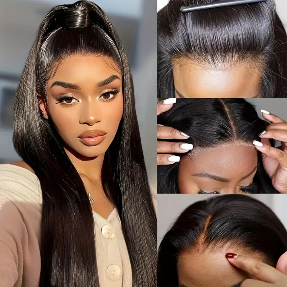 Bone Straight Glueless Human Hair Wig
