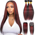 Raw Human Hair Bundles with Closure