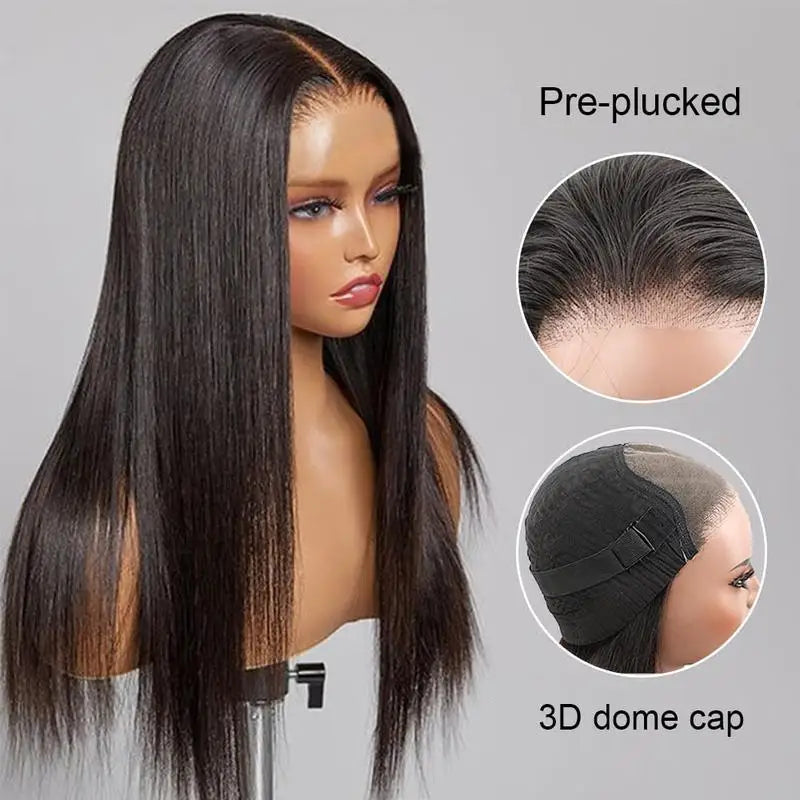 Bone Straight Glueless Human Hair Wig