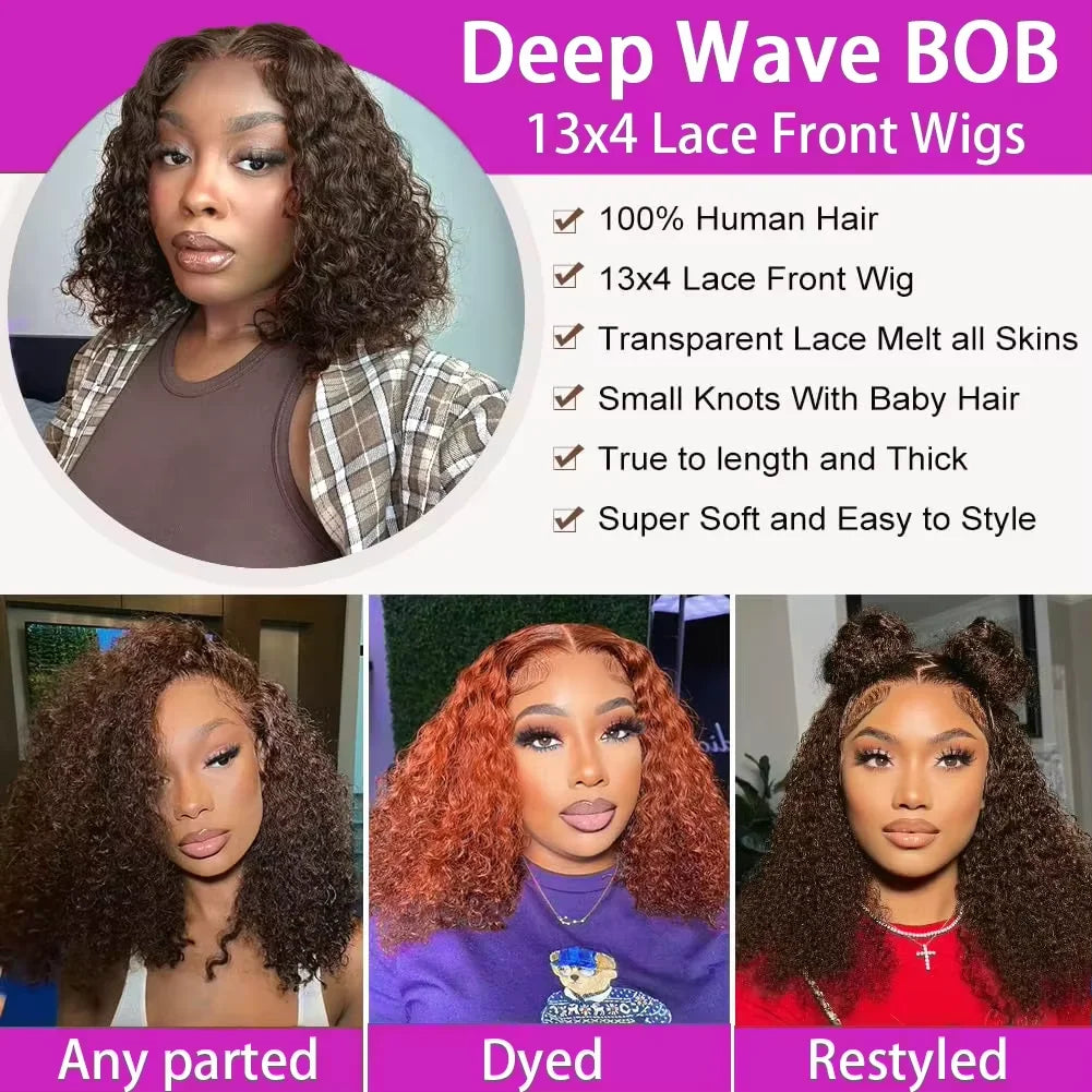 13×4 Lace Frontal Deep Wave Human Hair