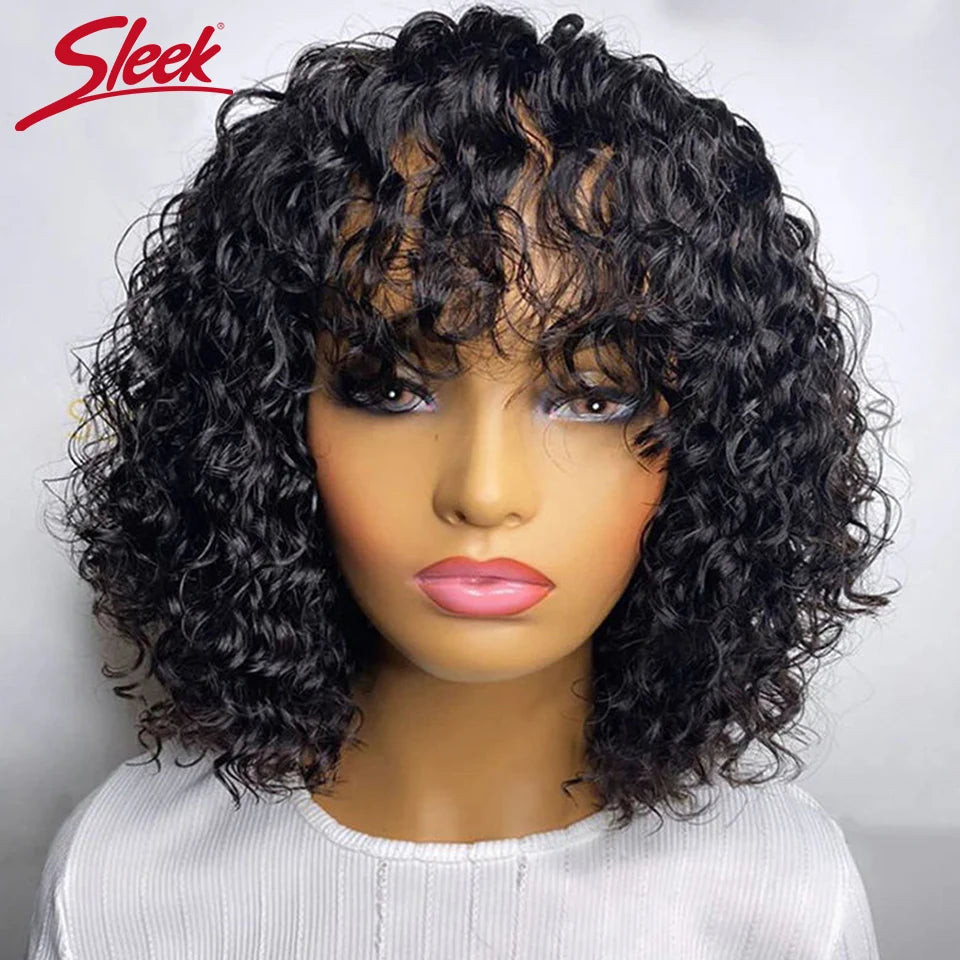 Jerry Curly Short Bob Human Hair Wigs