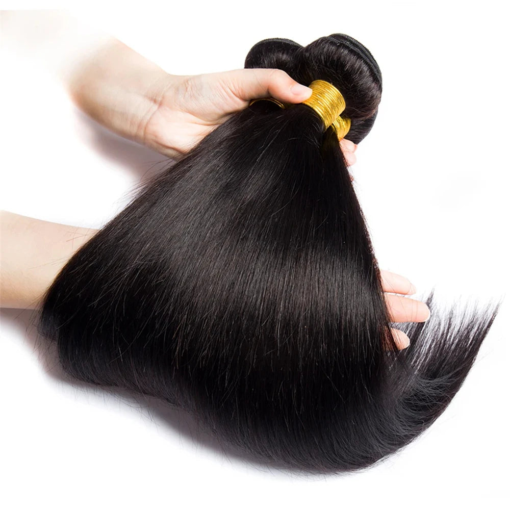 Straight Bundles Human Hair 22 24 26Inches Unprocessed Brazilian Virgin Bone Straight Human Hair Bundles Natural Color Raw Hair