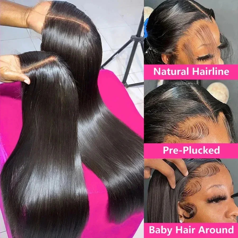 Glueless  Bone Straight Lace Front Wigs