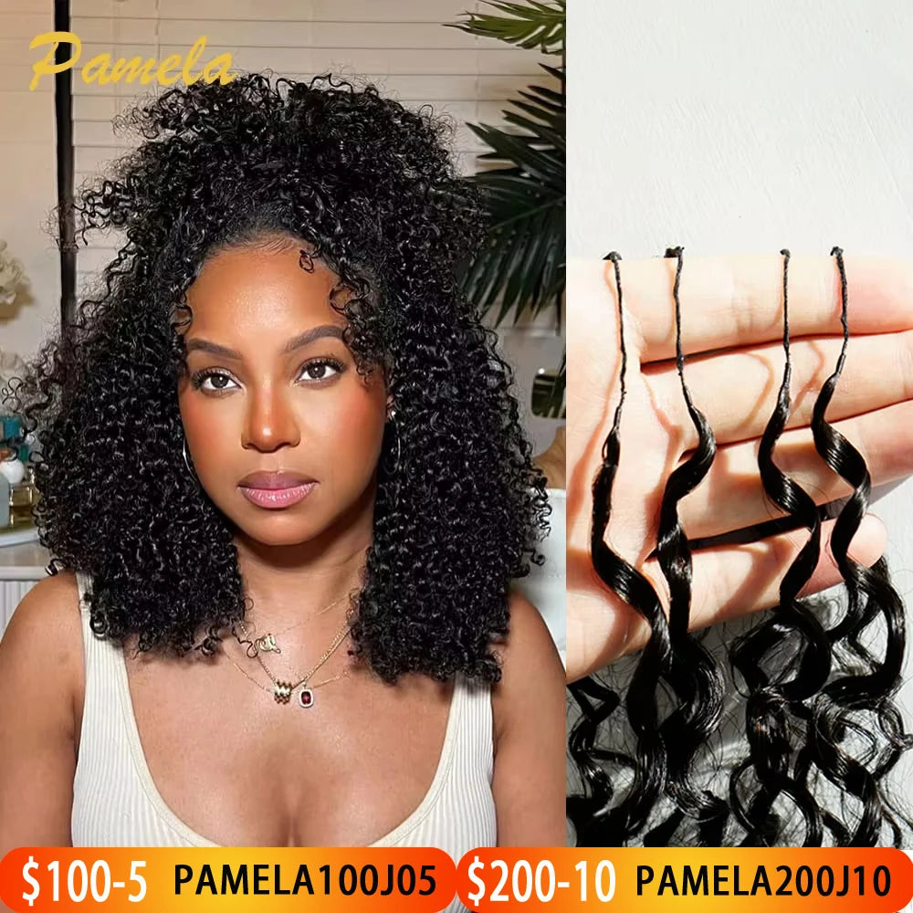 Afro Kinky Burmese Curly Crochet Human Hair