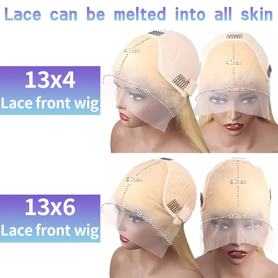 13X6 Straight HD BlondeLace Frontal Wig