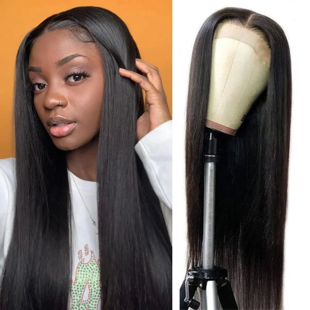 Bone Straight Glueless HD Lace Front Wig