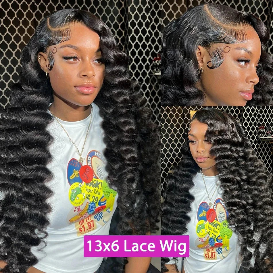 30 40Inch  13x6 HD Lace Frontal Curly Wig