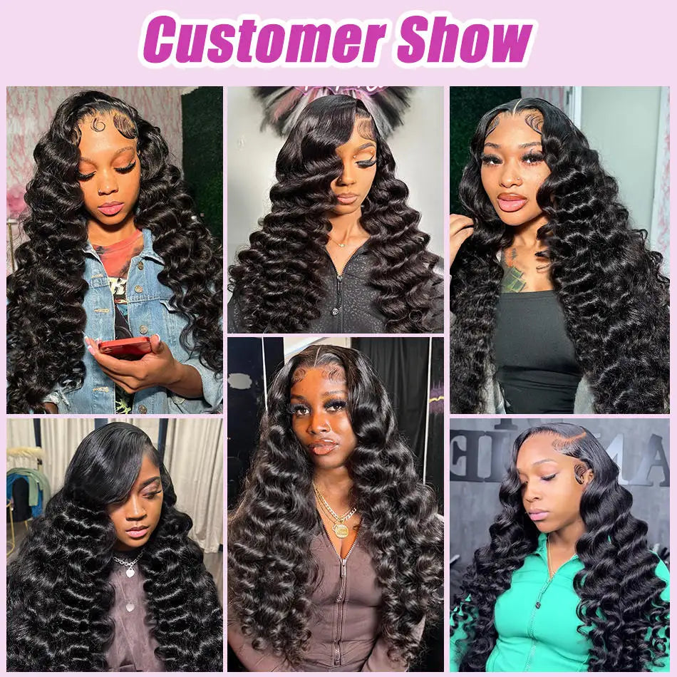30 40Inch  13x6 HD Lace Frontal Curly Wig