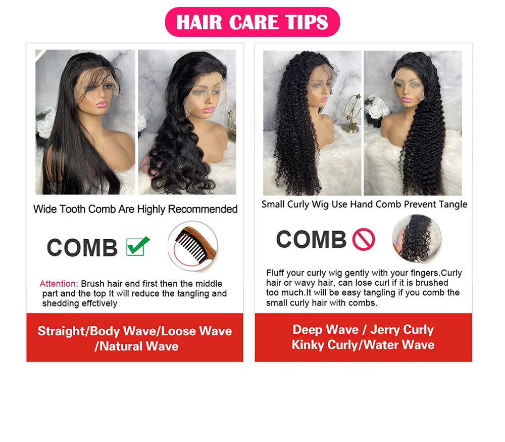 30 40 Inch 13X6 Body Wave Human Hair Wigs