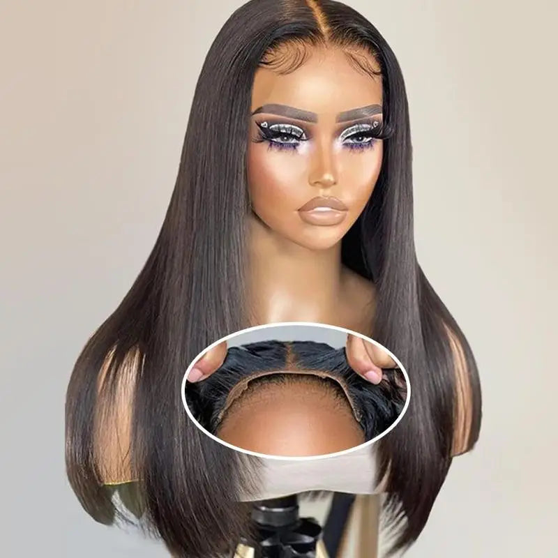 Bone Straight Glueless Human Hair Wig
