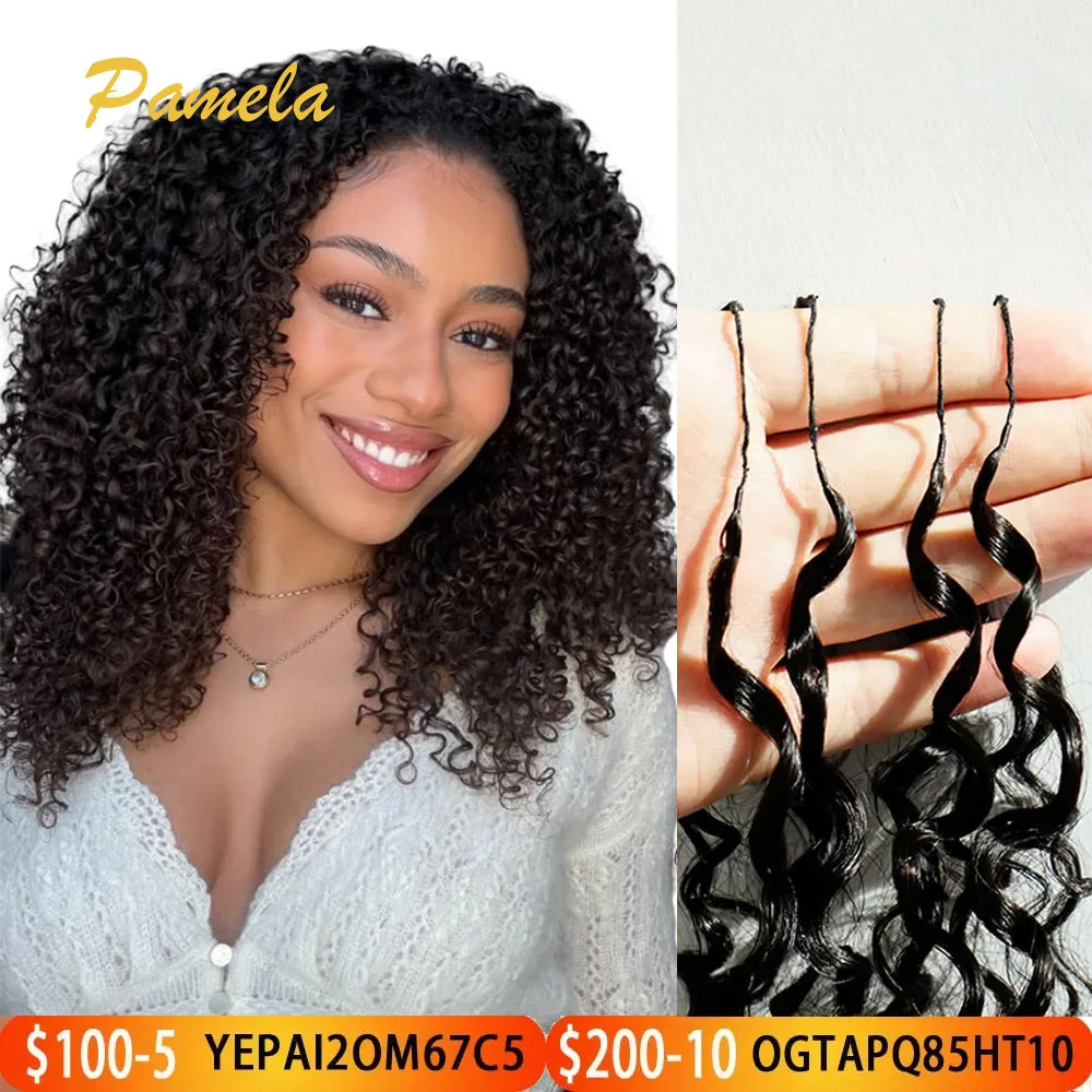 Afro Kinky Burmese Curly Crochet Human Hair
