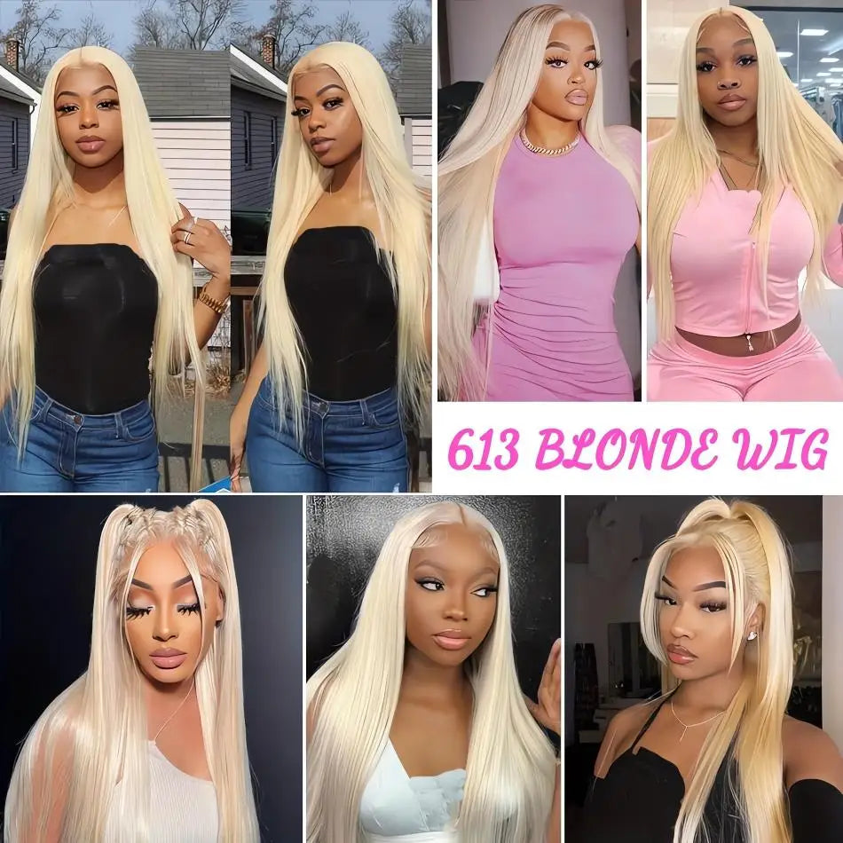 13X6 Straight HD BlondeLace Frontal Wig