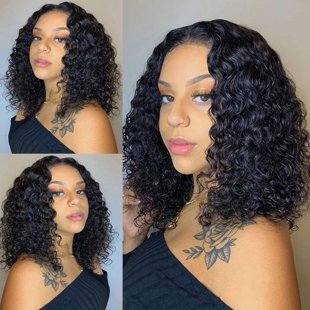 Deep Curly Short glueless Bob Wig