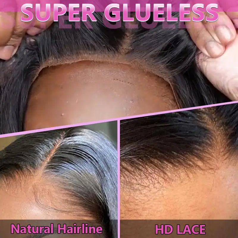 Bone Straight Glueless Human Hair Wig