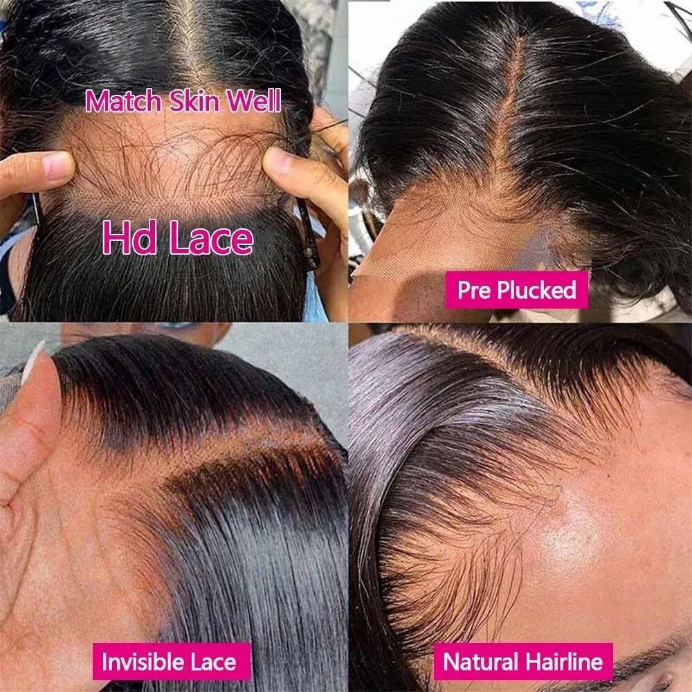 Bone Straight Glueless Human Hair Wig