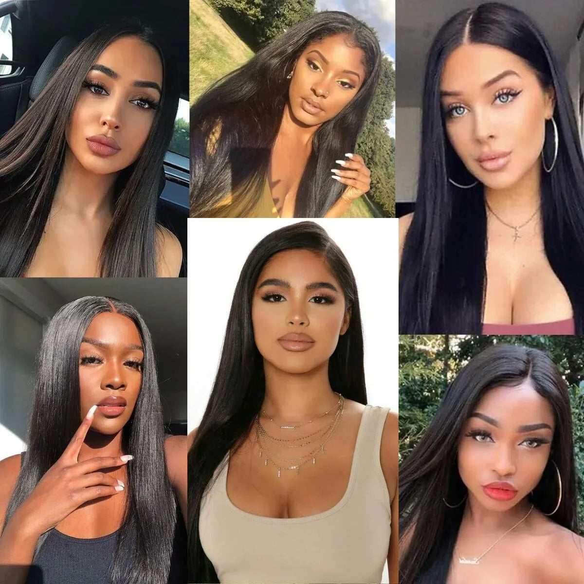 Bone Straight Glueless HD Lace Front Wig