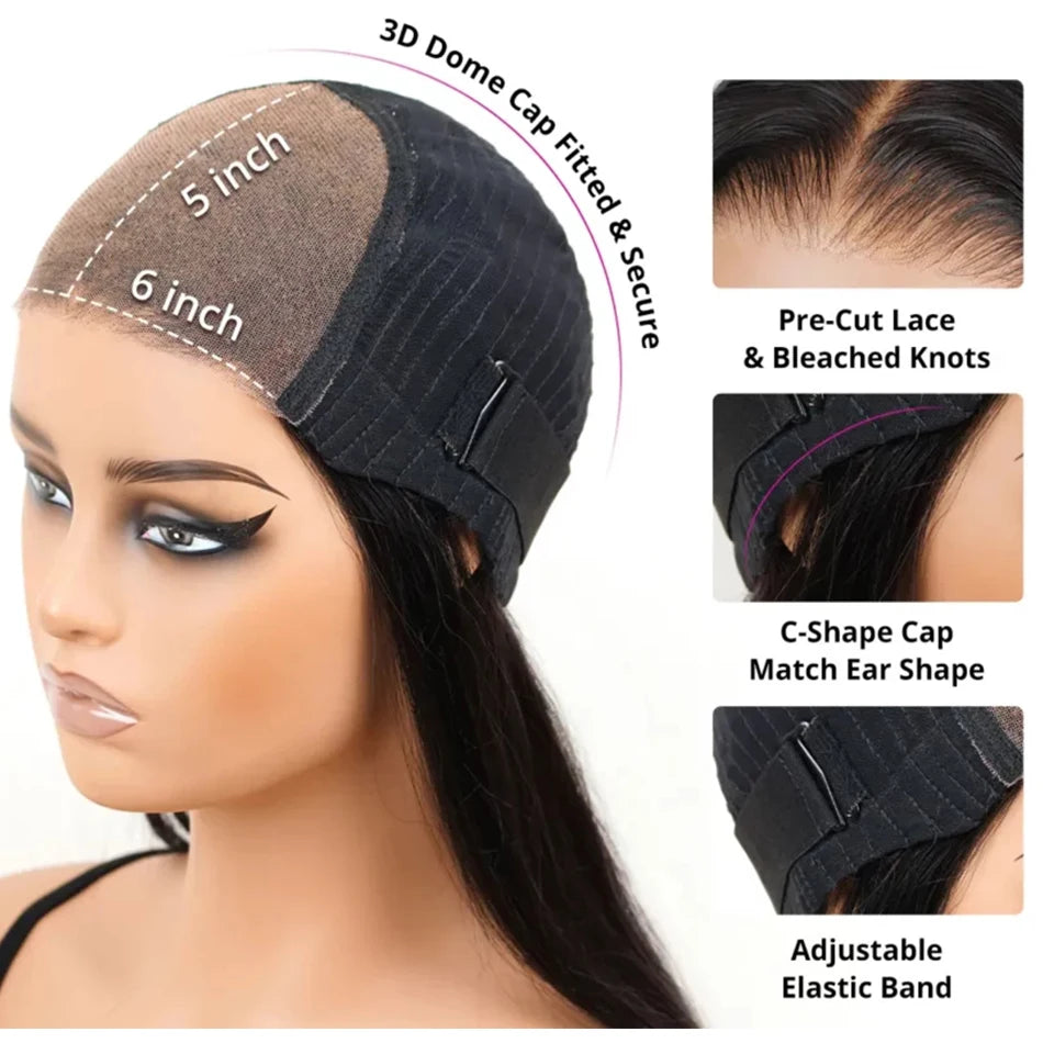 HD Transparent Glueless Lace Wigs Kinky Curly