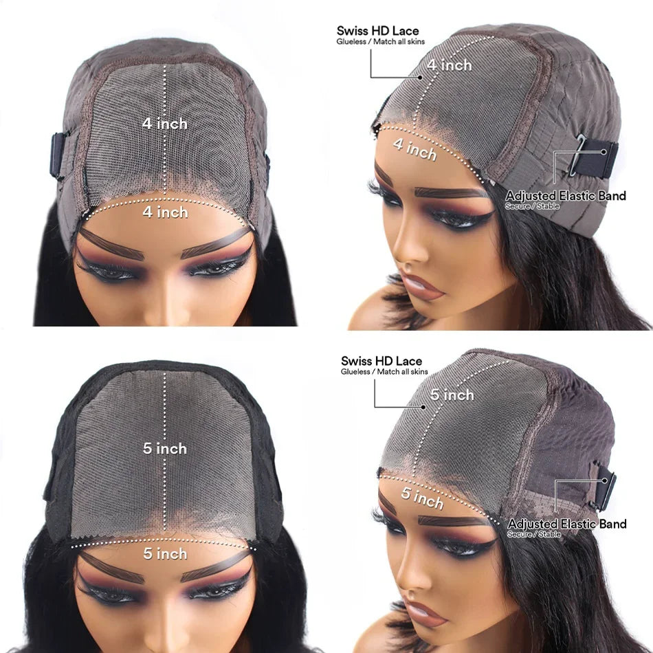 Glueless  Bone Straight Lace Front Wigs