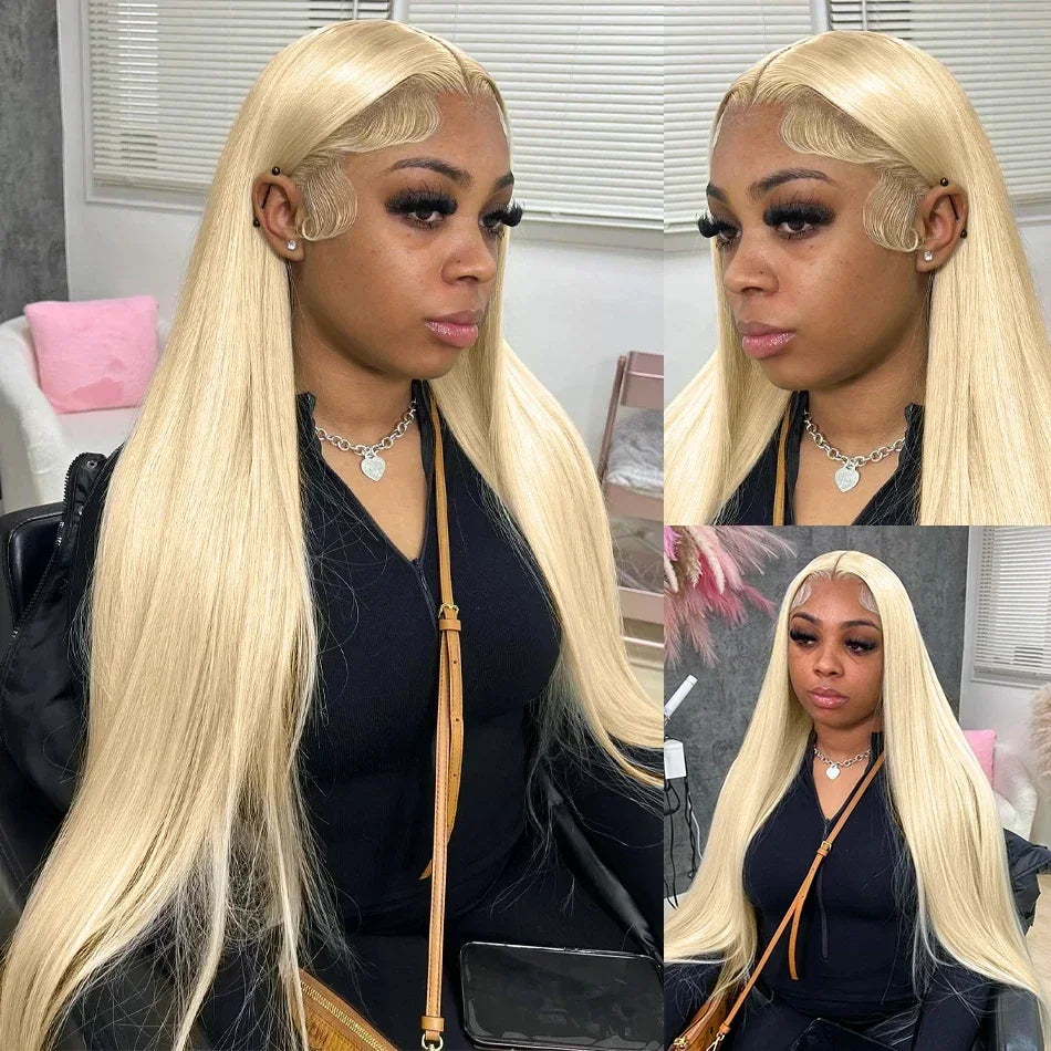 13X6 Straight HD BlondeLace Frontal Wig