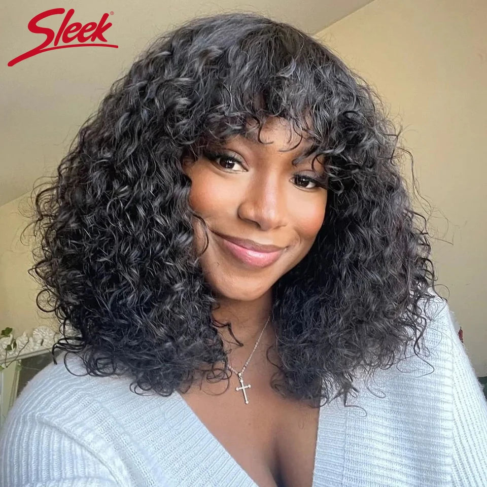 Jerry Curly Short Bob Human Hair Wigs
