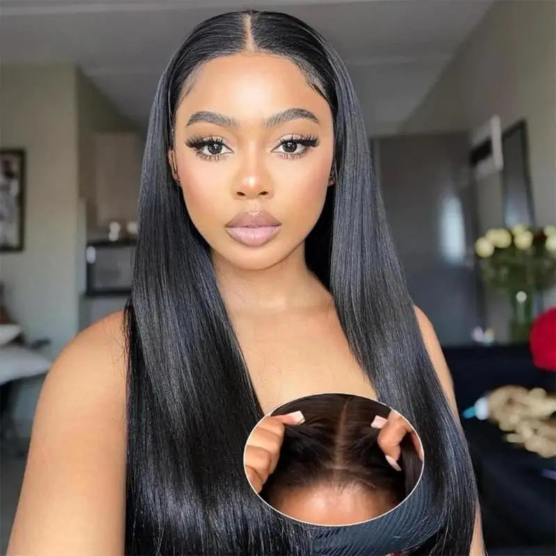 Bone Straight Glueless Human Hair Wig