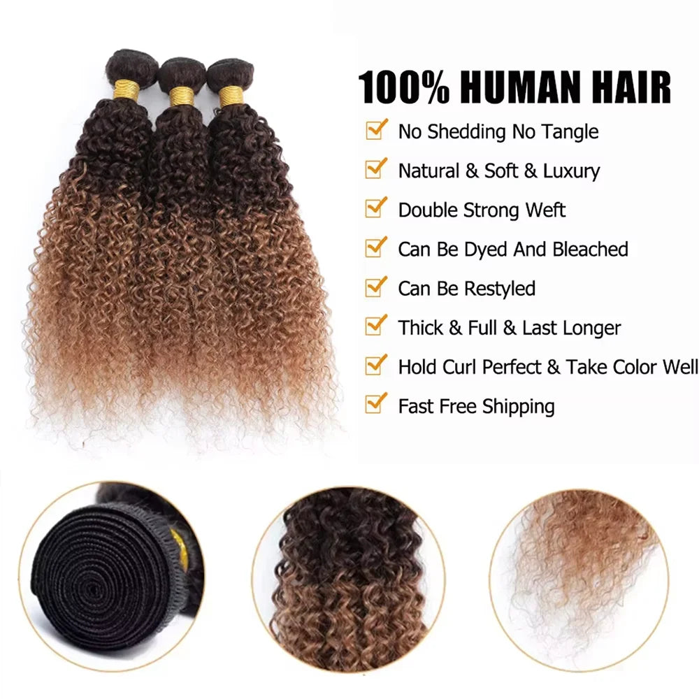 12A Kinky Curly human Hair Bundles