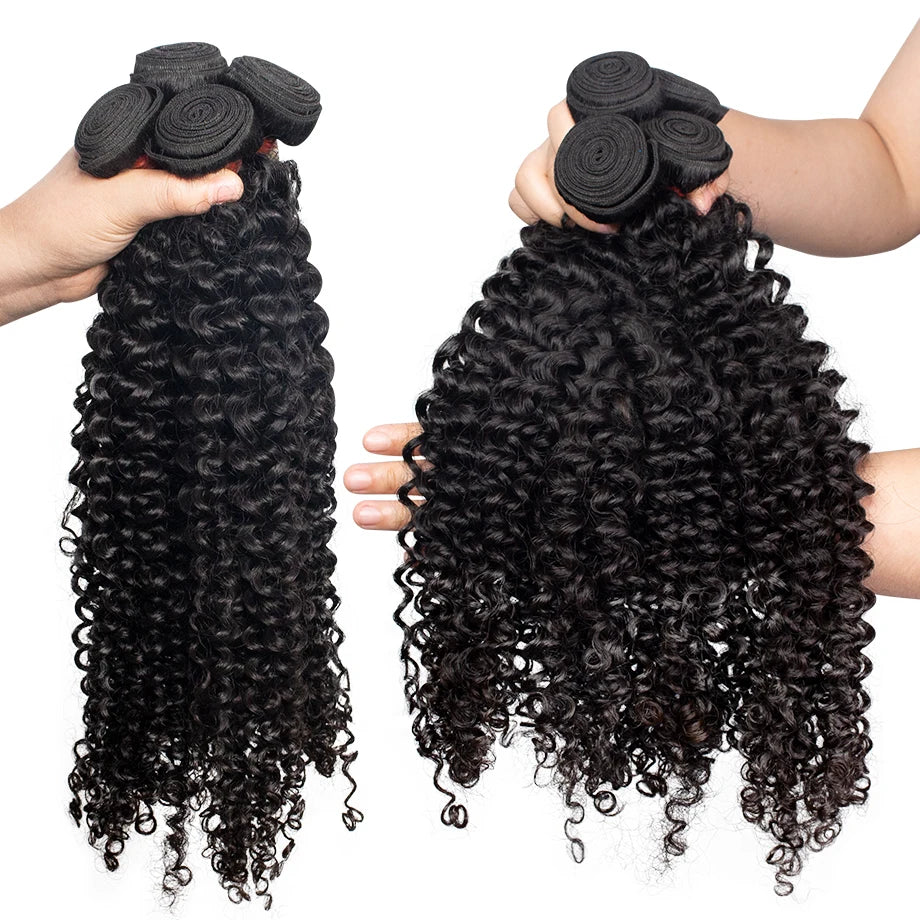 Raw Deep Wave Curly Human Hair Bundles